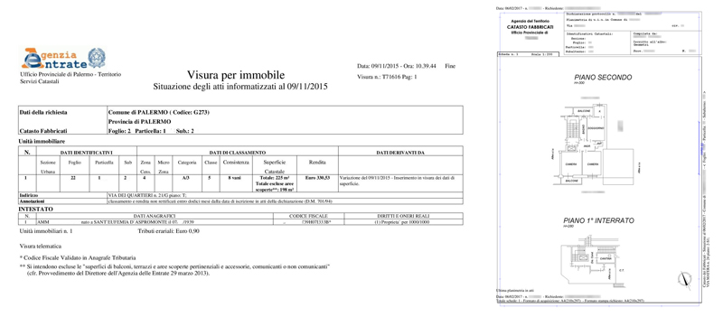 регистрация дом в италии visura catastale кадастровый план la planimetria catastale