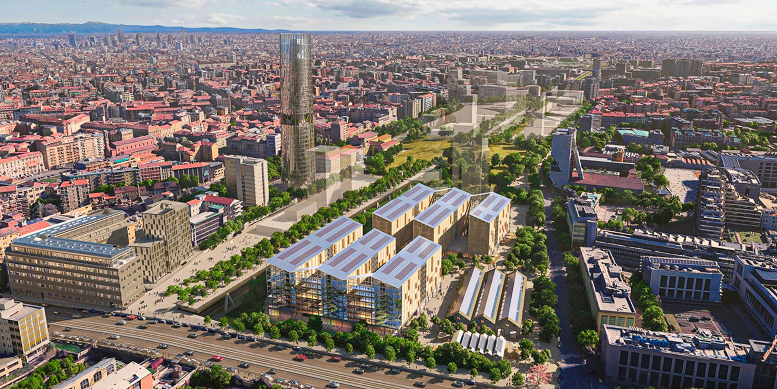 Rendering Villaggio Olimpico Milano Porta Romana