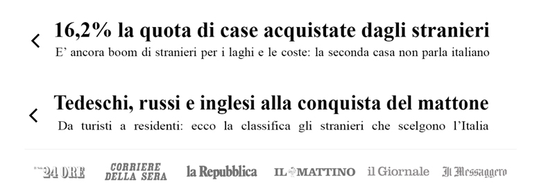 russi comprano casa in italia